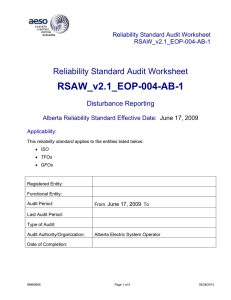 RSAW_v2.1_EOP-004-AB-1  Reliability Standard Audit Worksheet Disturbance Reporting