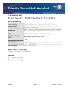 Reliability Standard Audit Worksheet CIP-005-AB-5 – Electronic Security Perimeter(s)