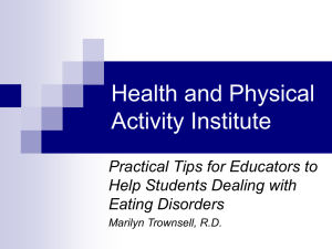 Health and Physical Activity Institute Practical Tips for Educators to