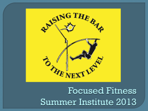 Focused Fitness Summer Institute 2013