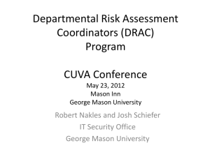 Departmental Risk Assessment Coordinators (DRAC) Program CUVA Conference