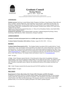 Graduate Council Meeting Minutes April 12, 2012 – Taylor 306