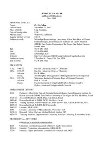 1 and List of Publications Nov. 2009