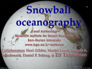 Snowball oceanography