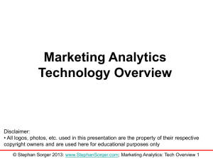 Marketing Analytics Technology Overview