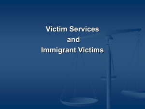 Victim Services and Immigrant Victims