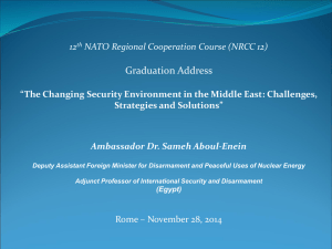 Graduation Address 12 NATO Regional Cooperation Course (NRCC 12)