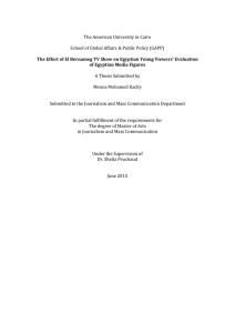 The American University in Cairo A Thesis Submitted by