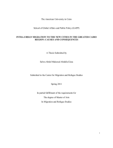 The American University in Cairo A Thesis Submitted by