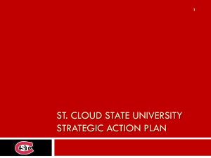 ST. CLOUD STATE UNIVERSITY STRATEGIC ACTION PLAN 1