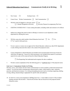 1 Liberal Education Goal Area 1
