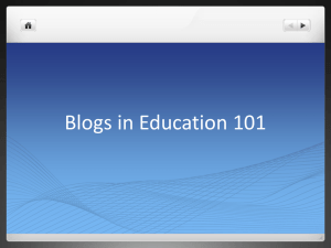 Blogs in Education 101