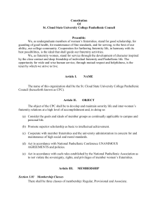 Constitution Of St. Cloud State University College Panhellenic Council