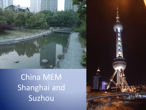 China MEM Shanghai and Suzhou