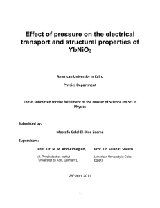 Effect of pressure on the electrical transport and structural properties of YbNiO