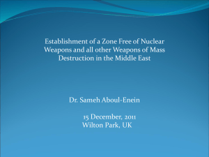 Establishment of a Zone Free of Nuclear