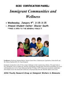 Immigrant Communities and Wellness  SCSU  CONVOCATION PANEL: