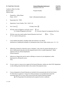 Academic Affairs Use Only: Response Date: Proposal Number: