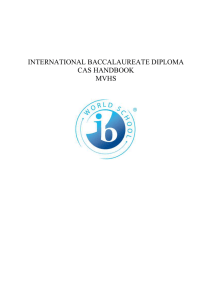 INTERNATIONAL BACCALAUREATE DIPLOMA CAS HANDBOOK MVHS