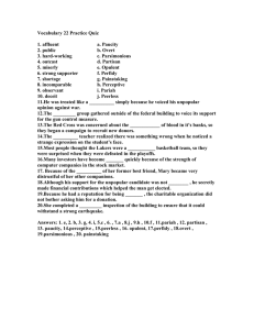 Vocabulary 22 Practice Quiz  1. affluent a. Paucity