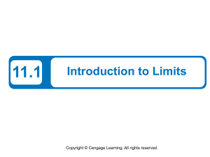 11.1 Introduction to Limits Copyright © Cengage Learning. All rights reserved.