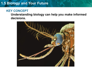 1.5 Biology and Your Future KEY CONCEPT decisions.