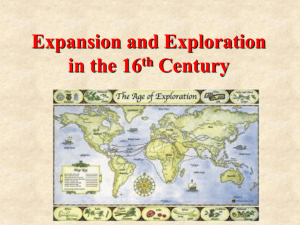 Expansion and Exploration in the 16 Century th