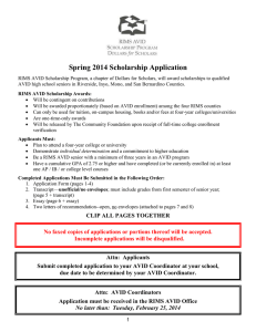 Spring 2014 Scholarship Application