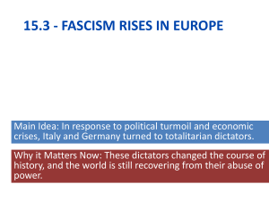15.3 - FASCISM RISES IN EUROPE