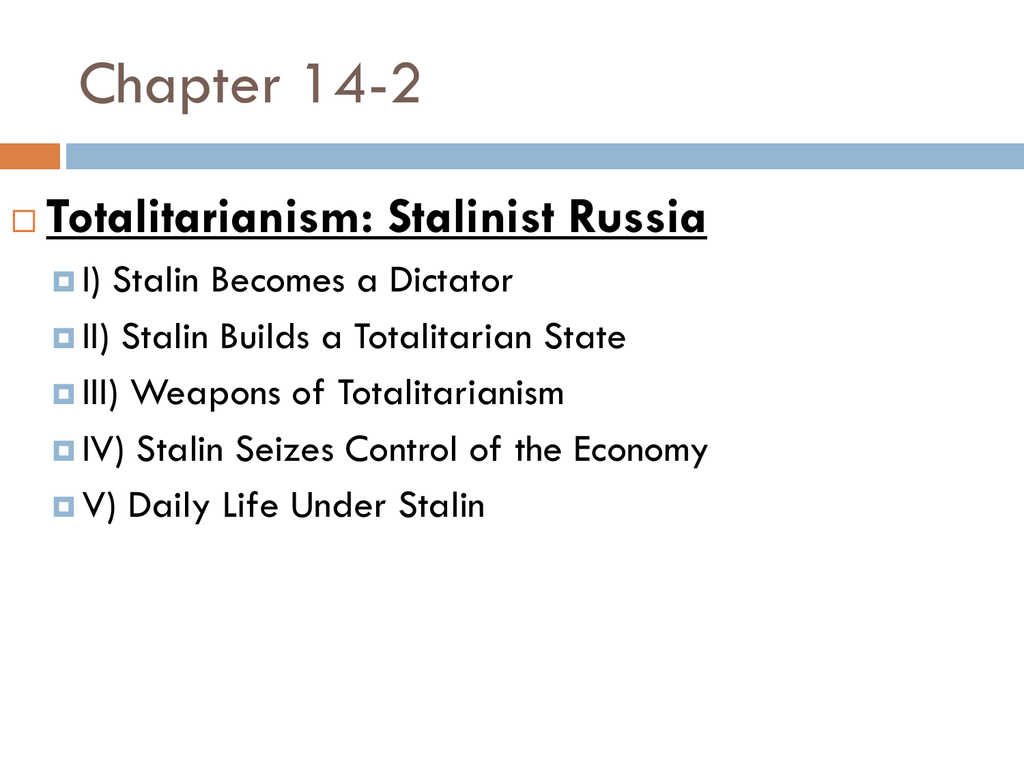 chapter 14 section 2 totalitarianism case study stalinist russia