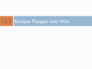 13.2 Europe Plunges into War