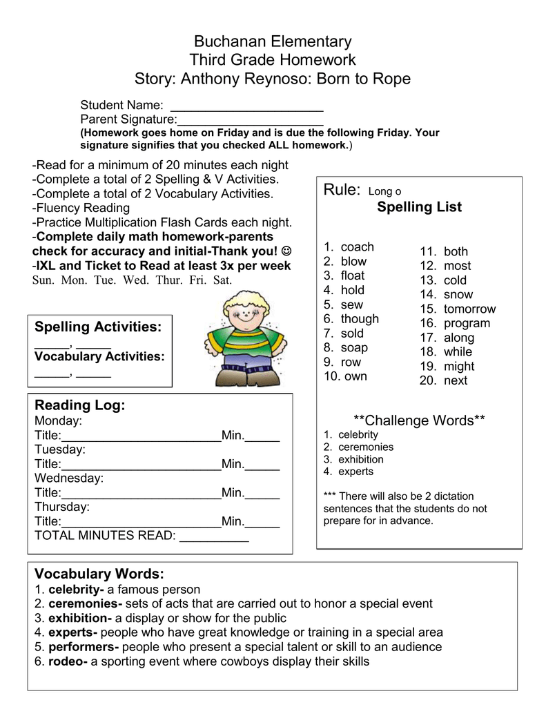 free printable homework for 3rd graders