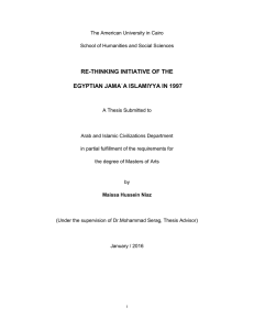 RE-THINKING INITIATIVE OF THE EGYPTIAN JAMAʿA ISLAMIYYA IN 1997