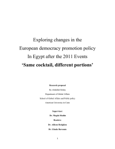 Exploring changes in the European democracy promotion policy