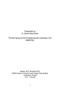 Presentation by Dr. Sameh Aboul-Enein