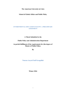 The American University in Cairo  A Thesis Submitted to the