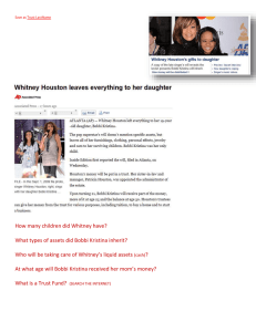 How many children did Whitney have?