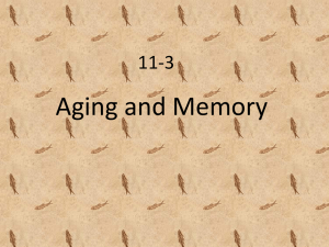 Aging and Memory 11-3