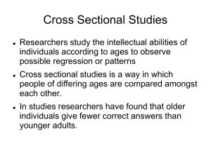 Cross Sectional Studies