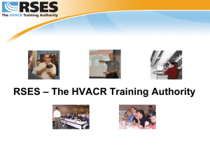 – The HVACR Training Authority RSES