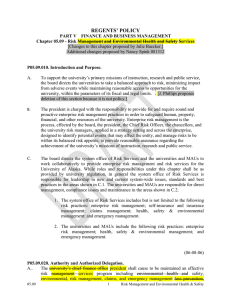 REGENTS&rsquo; POLICY