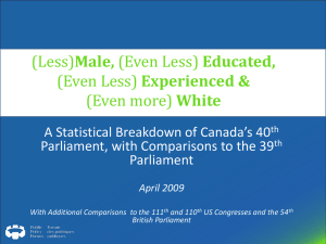 Male, Experienced &amp; White A Statistical Breakdown of Canada’s 40