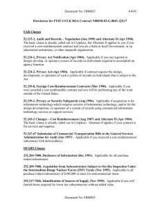 Document No. FBM025 4/4/05 Flowdowns for FY02 US/UK BOA Contract N00030-03-G-0045, QX17