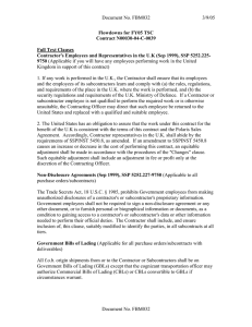 Document No. FBM032 3/9/05 Flowdowns for FY05 TSC