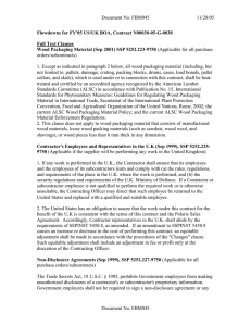 Document No. FBM045 11/28/05 Flowdowns for FY'05 US/UK BOA, Contract N00030-05-G-0038