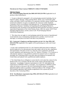 Document No. FBM056 Revised 4/10/09 Flowdowns for Prime Contract N00030-07-C-0100, FY’08 P&amp;DSS
