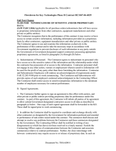 Document No. THAAD011 1/1/05 Flowdowns for Key Technologies Phase II Contract HC1047-04-4029
