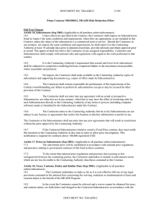 DOCUMENT NO. THAAD012 1/1/05  Prime Contract MI0100012, MEADS Risk Reduction Effort