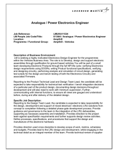 Analogue / Power Electronics Engineer