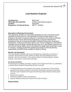 Lead Systems Engineer